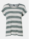 Vero Moda Zeleno-bílé pruhované tričko VERO MODA Wide Stripe