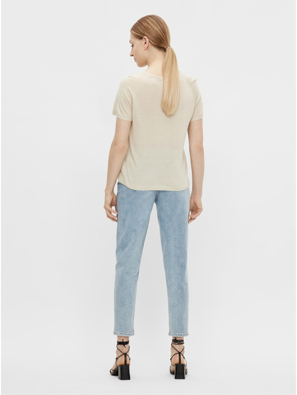 .OBJECT Béžové tričko s příměsí lnu .OBJECT Jangie