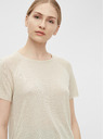 .OBJECT Béžové tričko s příměsí lnu .OBJECT Jangie