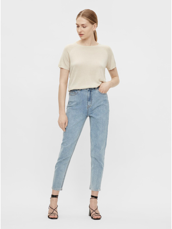 .OBJECT Béžové tričko s příměsí lnu .OBJECT Jangie