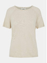 .OBJECT Béžové tričko s příměsí lnu .OBJECT Jangie