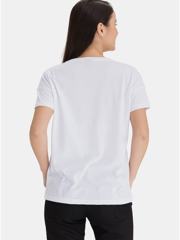 Sam 73 Bílé dámské tričko s potiskem SAM 73