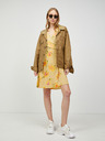 Pieces Žluté květované zavinovací šaty se zavazováním Pieces Tianna