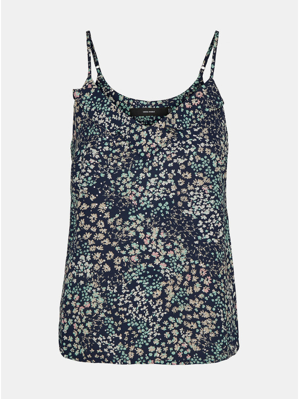 Vero Moda Tmavě modrý květovaný top VERO MODA Hannah