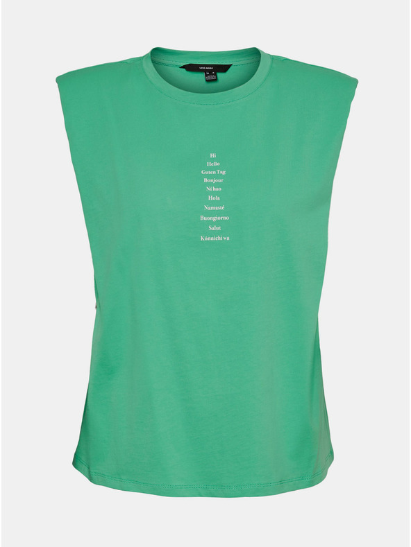 Vero Moda Světle zelené tričko s nápisem VERO MODA Hollie