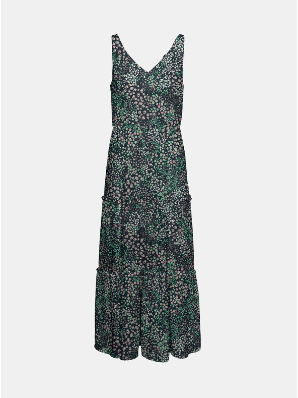 Vero Moda Tmavě modré květované maxišaty VERO MODA Hannah