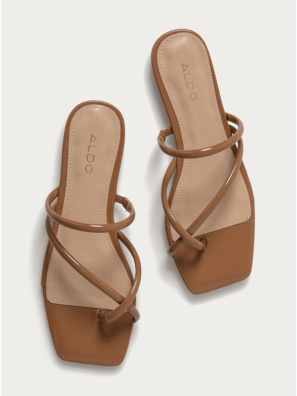 Aldo Hnědé dámské žabky ALDO Mounis