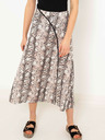 CAMAIEU Šedá vzorovaná sukně s rozparkem CAMAIEU