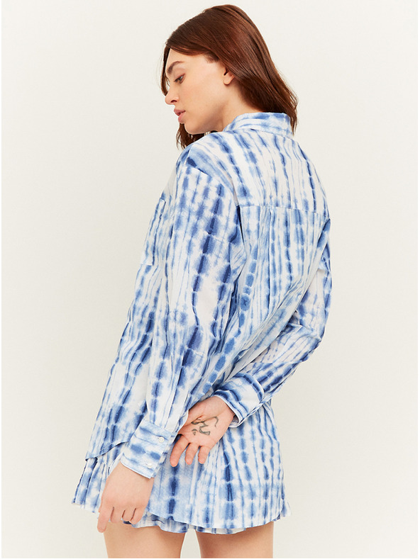 TALLY WEiJL Modro-bílá vzorovaná košile TALLY WEiJL