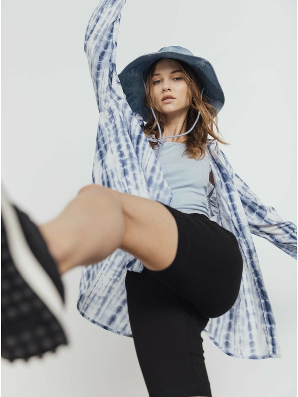 TALLY WEiJL Modro-bílá vzorovaná košile TALLY WEiJL