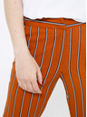 CAMAIEU Oranžové zkrácené pruhované kalhoty CAMAIEU