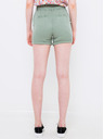 CAMAIEU Zelené lněné kraťasy CAMAIEU