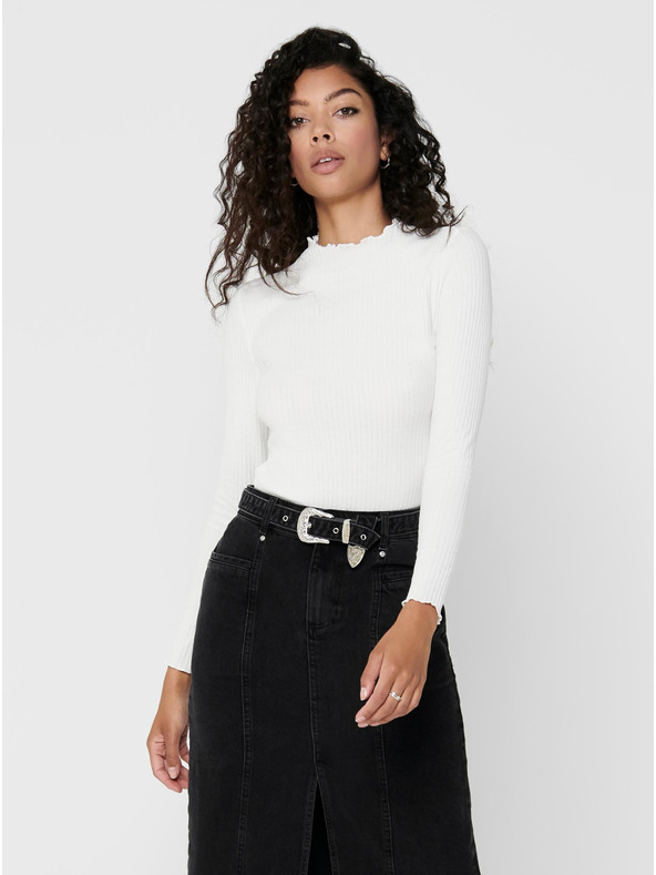 ONLY Krémové basic tričko ONLY Emma