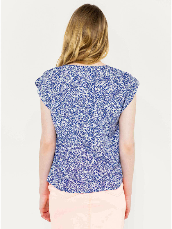 CAMAIEU Modrá vzorovaná halenka CAMAIEU