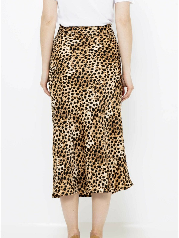 CAMAIEU Hnědá vzorovaná sukně CAMAIEU