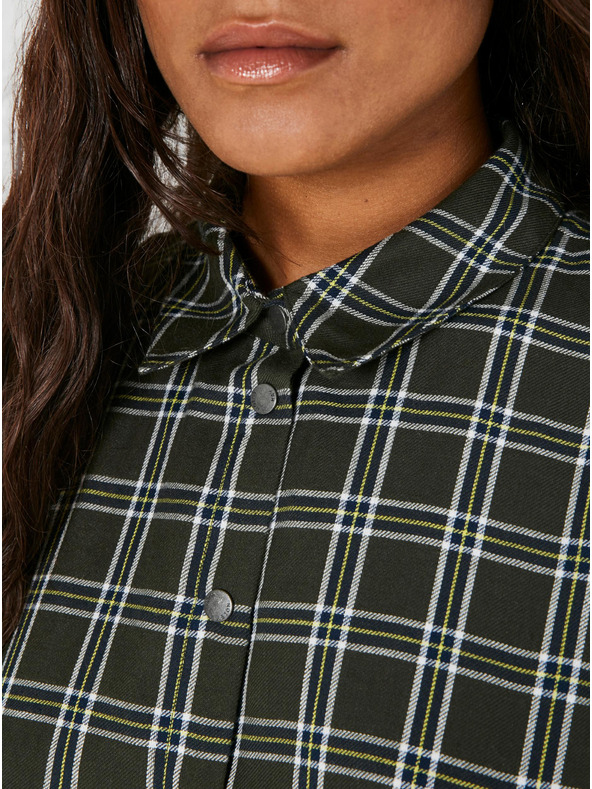 Noisy May Khaki kostkované košilové šaty Noisy May Erik