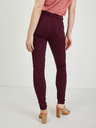 CAMAIEU Vínové dámské slim fit kalhoty CAMAIEU