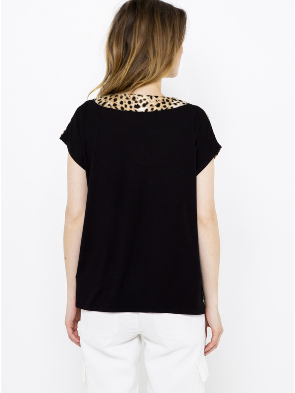 CAMAIEU Béžová halenka s gepardím vzorem CAMAIEU