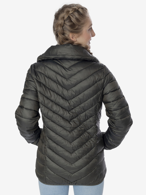 Sam 73 Tmavě zelená dámská prošívaná zimní bunda SAM 73