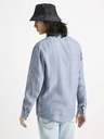 Celio Modrá lněná košile Celio Ratamao