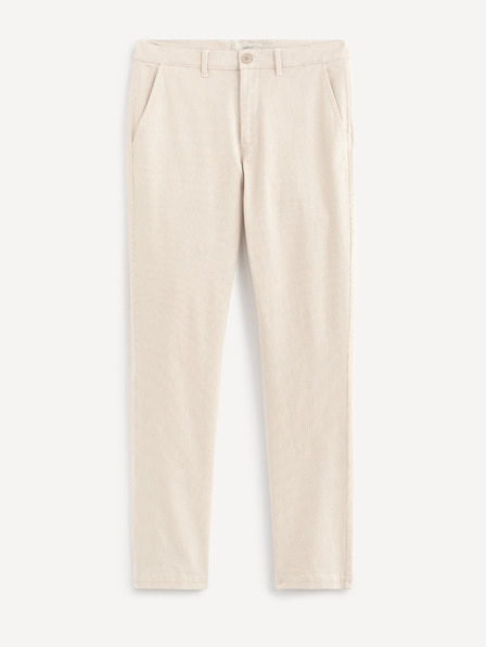 Celio Béžové chino kalhoty Celio Arobert