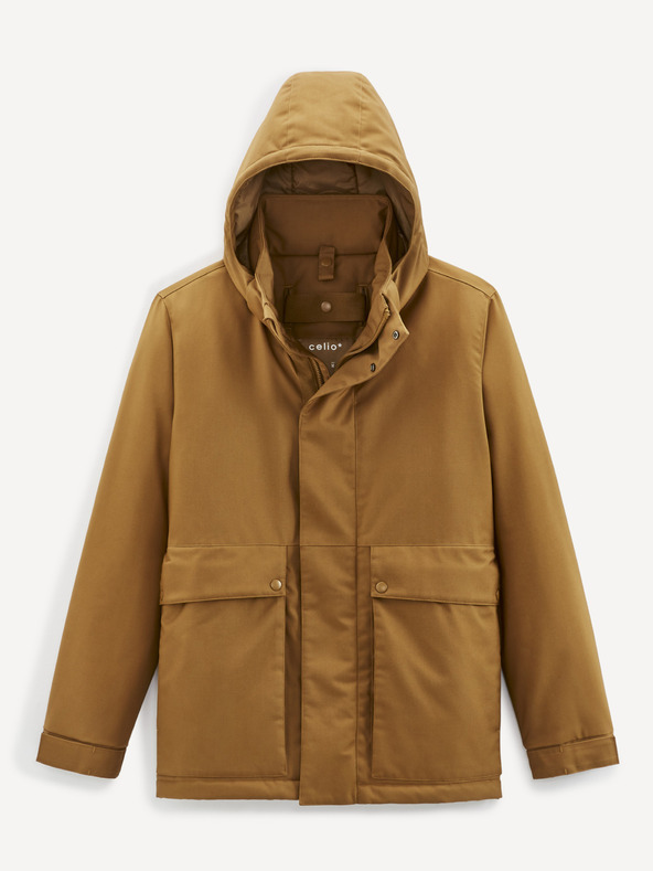 Celio Hnědá bunda Celio Supheat