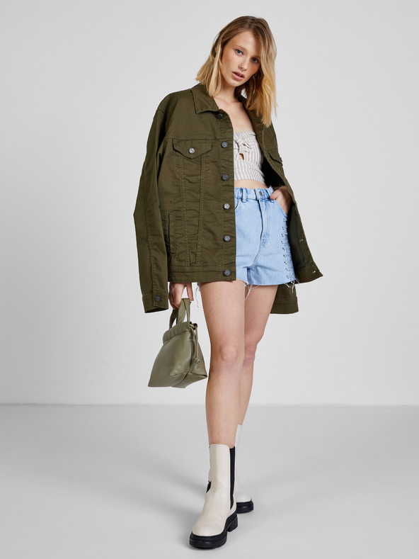 TALLY WEiJL Béžový dámský pruhovaný cropped top TALLY WEiJL