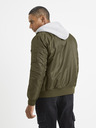 Celio Khaki pánský bomber s kapucí Celio Vubombjump