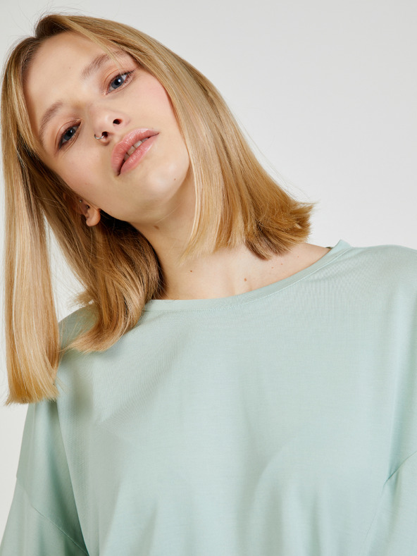 ONLY Světle zelené tričko s uzlem ONLY Free