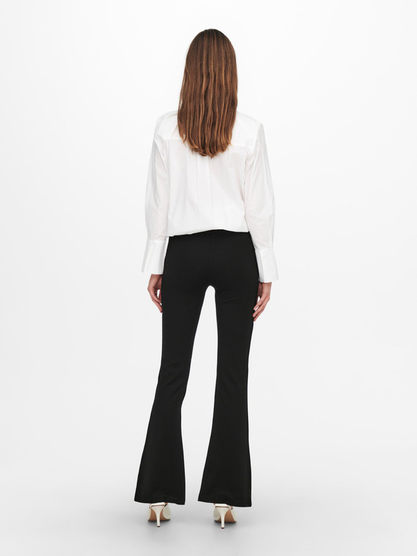 Jacqueline de Yong Černé dámské flared fit kalhoty JDY Pretty