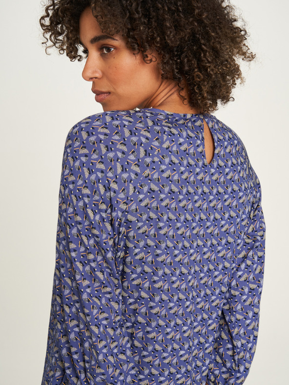 Tranquillo Fialové  dámské vzorované šaty Tranquillo