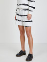 ICHI Bílé dámské vzorované teplákové kraťasy ICHI