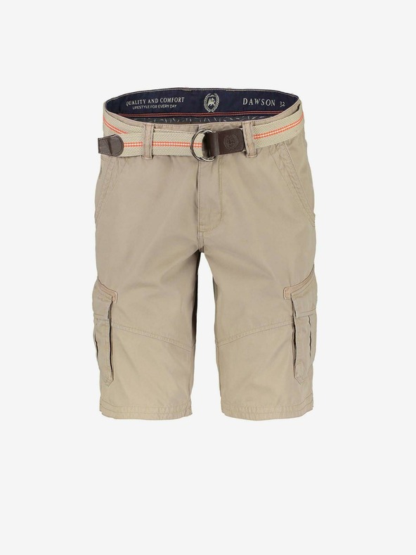 LERROS Béžové pánské kraťasy s páskem LERROS