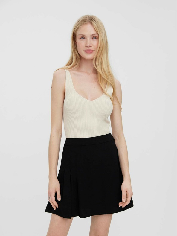 Vero Moda Krémové žebrované basic tílko VERO MODA Glory
