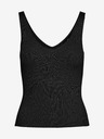 Vero Moda Černé žebrované basic tílko VERO MODA Glory