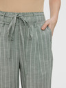 Vero Moda Světle zelené pruhované široké kalhoty VERO MODA Serena