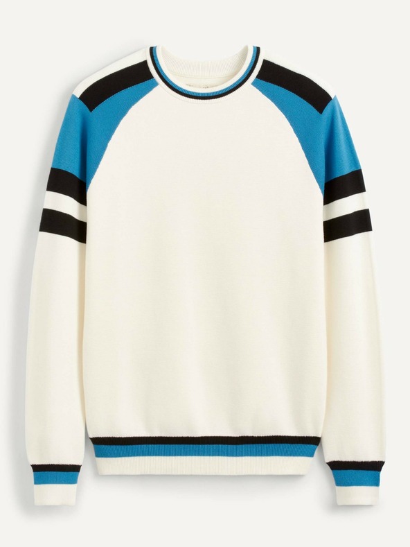 Celio Modro-bílý pánský svetr Celio Peswiss