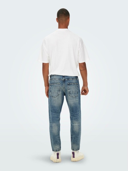 ONLY & SONS Modré slim fit džíny ONLY & SONS Avi