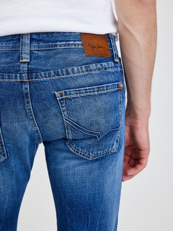 Pepe Jeans Tmavě modré pánské straight fit džíny Pepe Jeans Cash