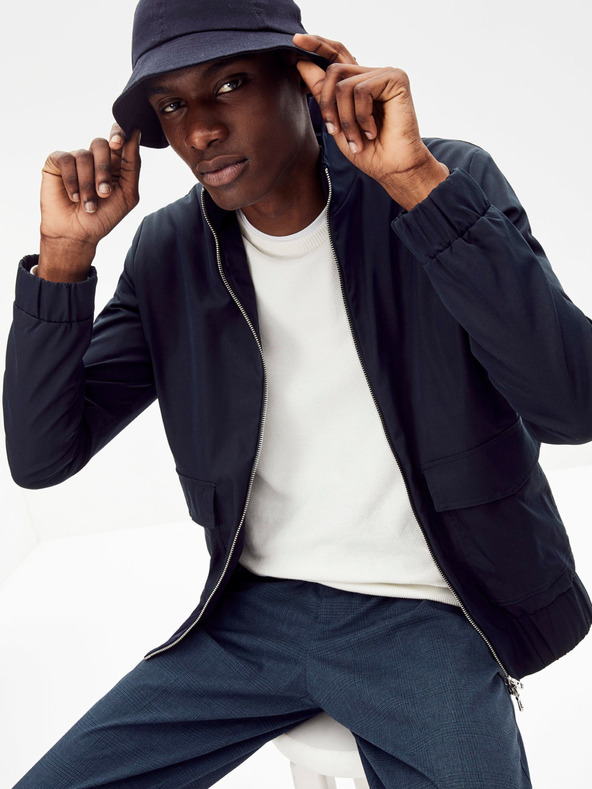 Celio Tmavě modrá pánská bunda Celio Rusmock