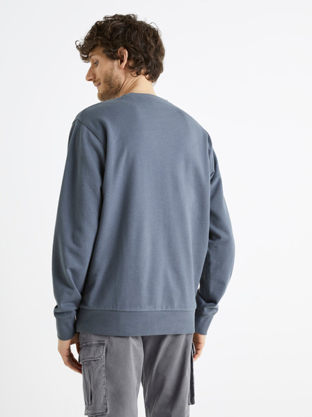 Celio Modrá pánská mikina s potiskem Celio Begrif