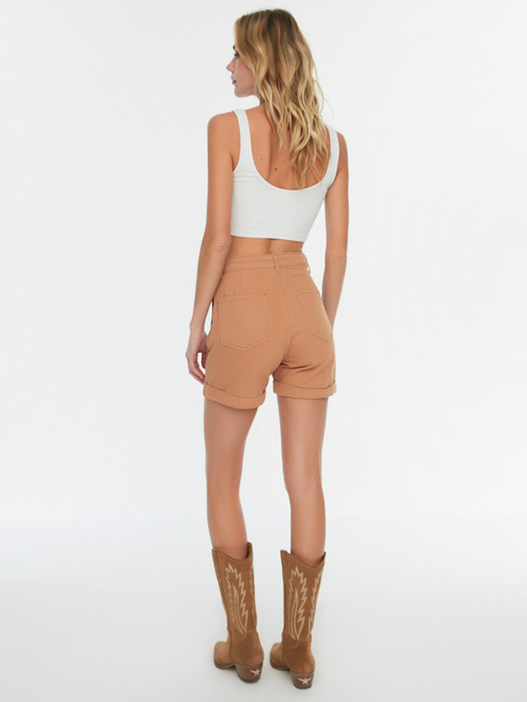 Trendyol Béžové dámské kraťasy Trendyol