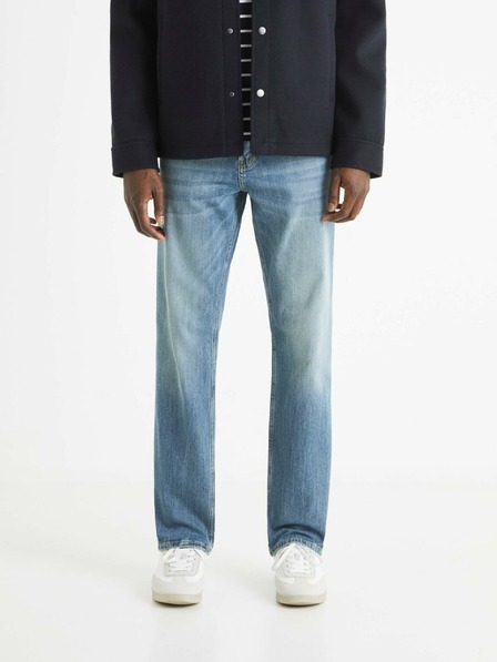 Celio Světle modré pánské straight fit džíny Celio C5