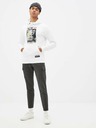 Celio Bílá pánská mikina s kapucí Celio Taste of fear
