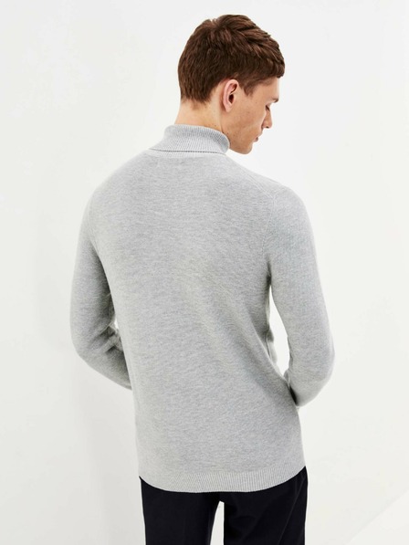 Celio Světle šedý pánský basic rolák Celio Pewave