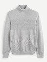 Celio Světle šedý pánský basic rolák Celio Pewave