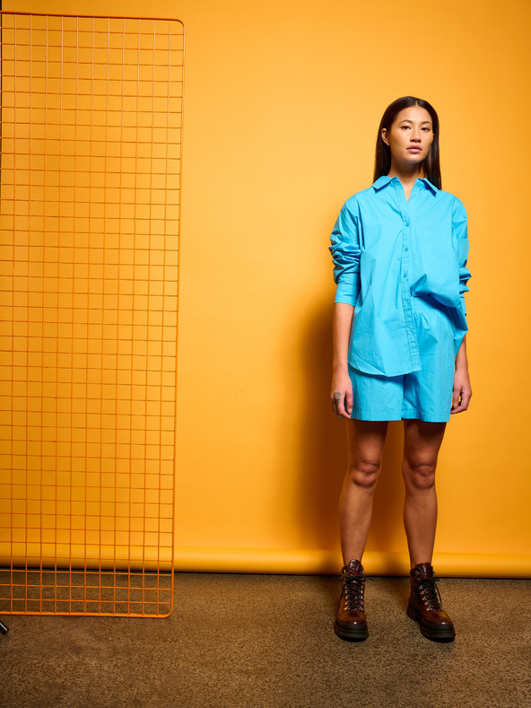 ICHI Modré dámské kraťasy ICHI