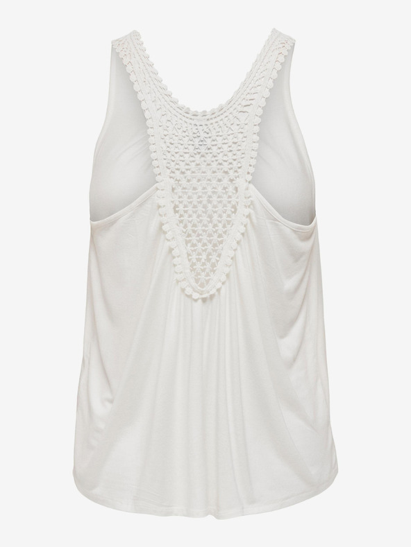 Jacqueline de Yong Bílé tílko s krajkou JDY Eddie