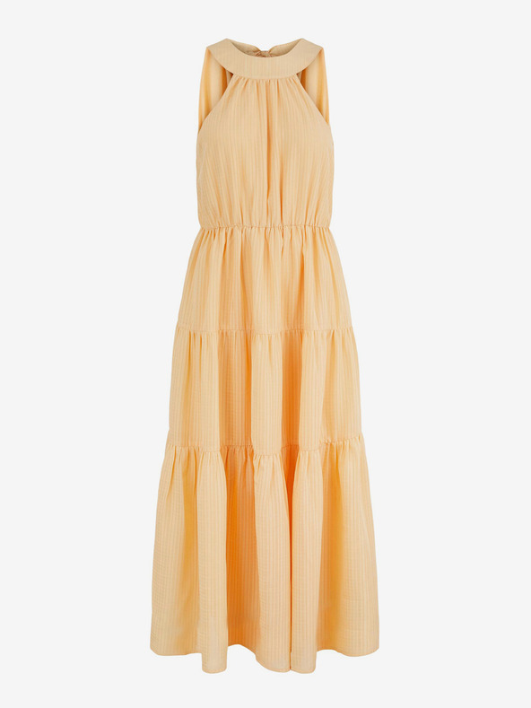 Pieces Oranžové maxi šaty Pieces Valentine