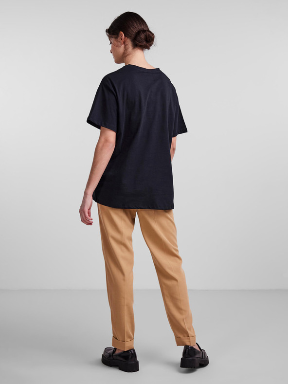 Pieces Černé oversize tričko Pieces Rina